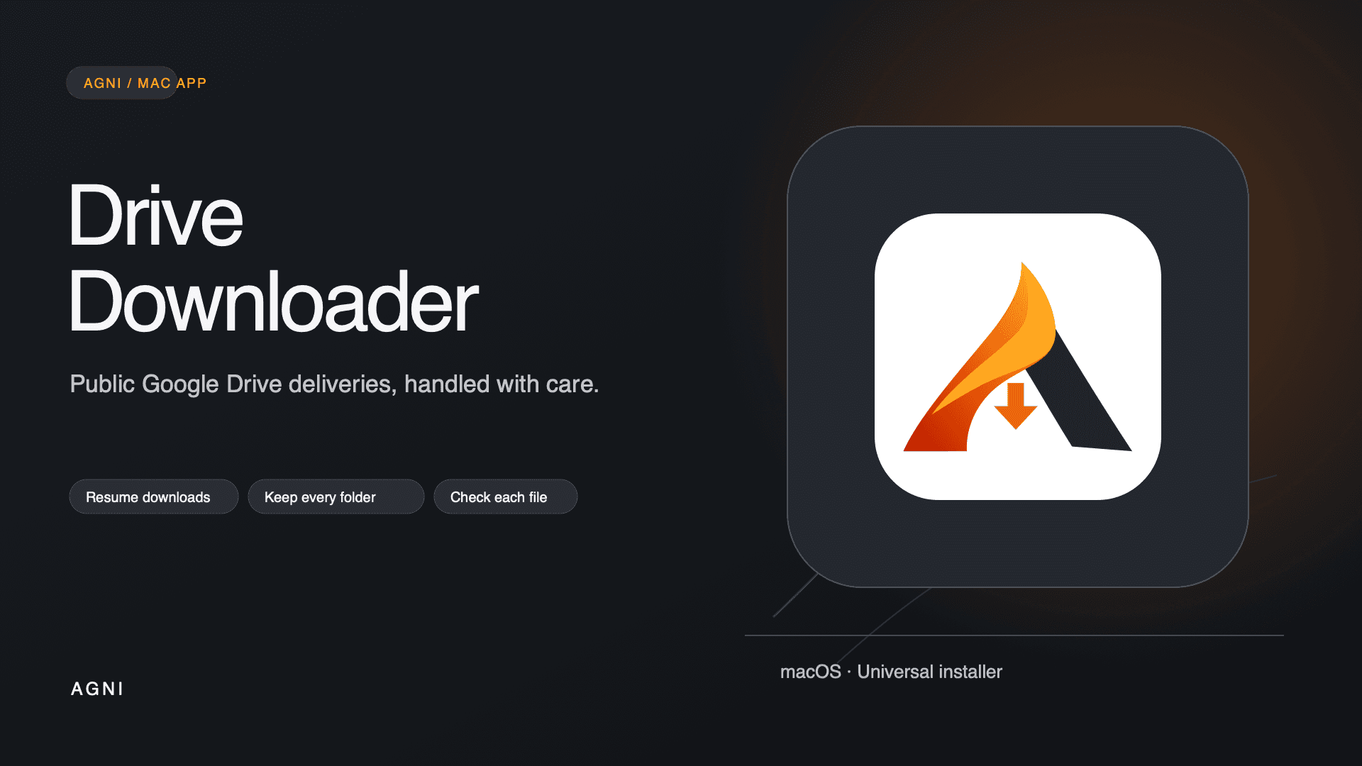 AGNI Drive Downloader preview